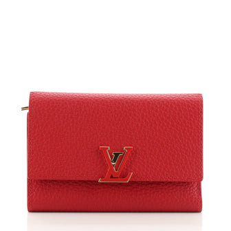 Louis Vuitton Capucines Compact Wallet Leather