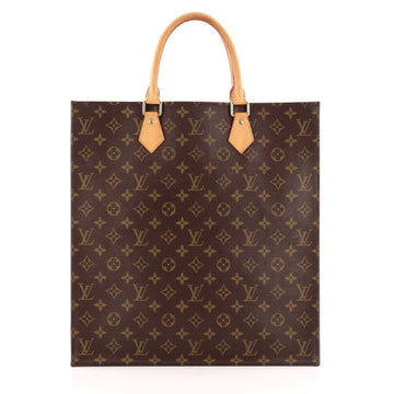 Louis Vuitton Sac Plat Handbag Monogram Canvas GM