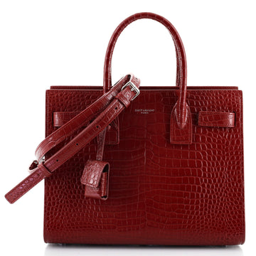 Saint Laurent Sac de Jour NM Bag Crocodile Embossed Leather Baby