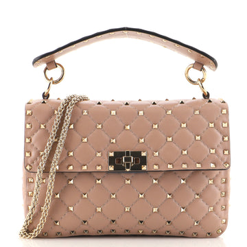 Valentino Rockstud Spike Flap Bag Quilted Leather Medium
