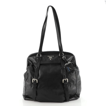Prada Buckle Strap Shoulder Bag Nappa Leather Medium