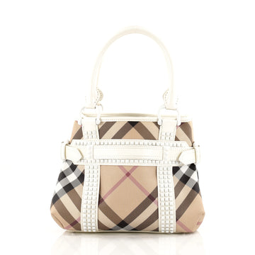 Burberry Rachel Bag Nova Check Canvas and Studded Patent Medium