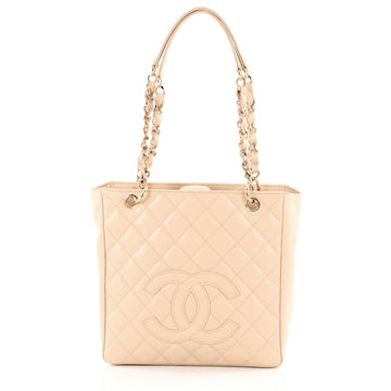 Chanel Petite Shopping Tote Quilted Caviar