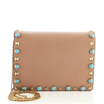 Valentino Rolling Rockstud Pouch Crossbody Bag Leather Mini