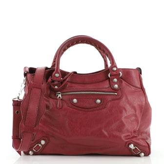 Balenciaga Velo Classic Studs Bag Leather Medium