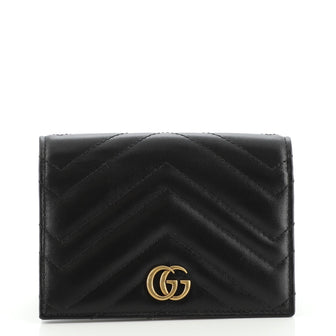 Gucci GG Marmont Bifold Passport Case Matelasse Leather