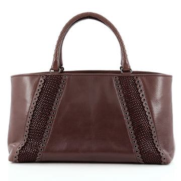 Bottega Veneta Rugiada Tote Intrecciato Leather with Grommet Detail Medium