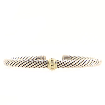David Yurman Cable Classic Center Station Bracelet Sterling Silver with 14K Yellow Gold 5mm
