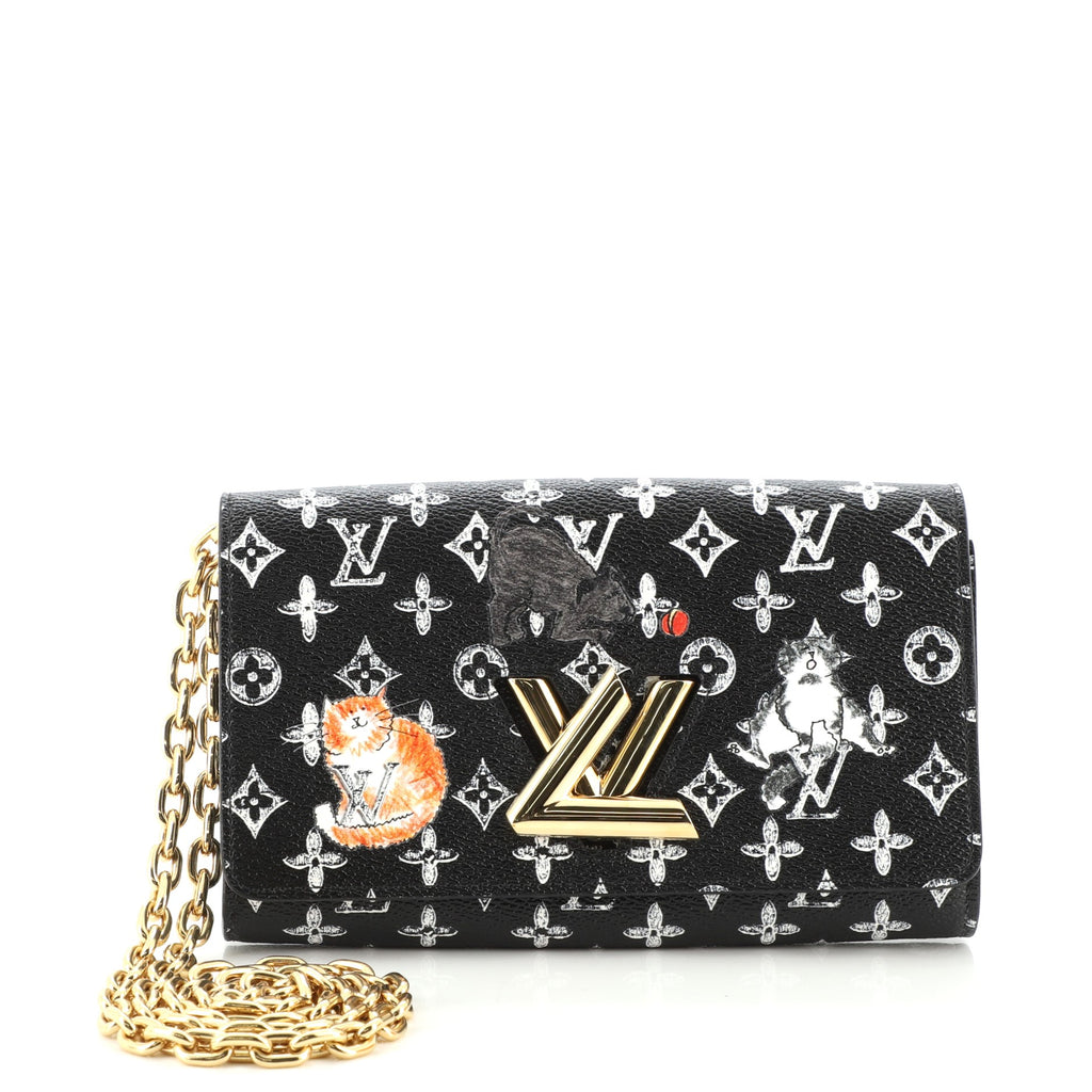 Louis Vuitton Wallet Twist Compact Monogram Catogram Brown/Orange in Canvas  with Gold-tone - GB