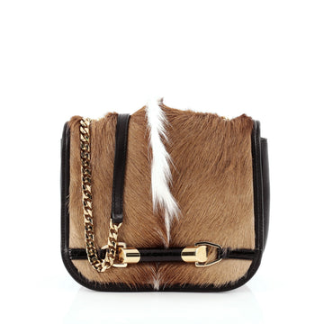 Jimmy Choo Zadie Crossbody Bag Gazelle Hair with Crocodile Small