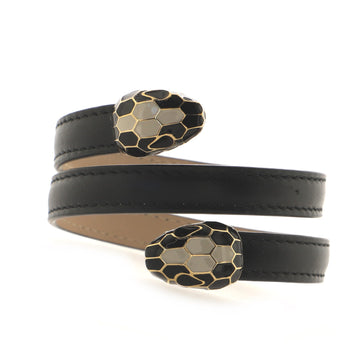 Bvlgari Serpenti Forever Double Wrap Bracelet Leather