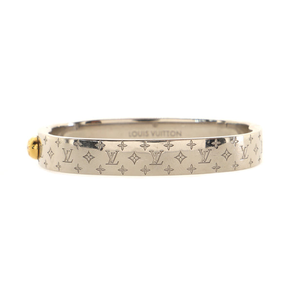 Louis Vuitton Nanogram Cuff Bracelet Metal Gold 2336121