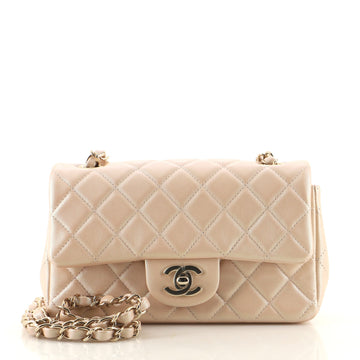 Chanel Classic Single Flap Bag Quilted Iridescent Calfskin Mini