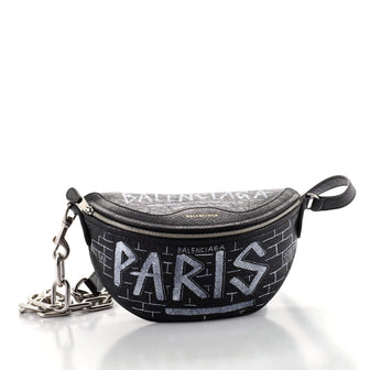 Balenciaga Graffiti Souvenir Belt Bag Leather XS