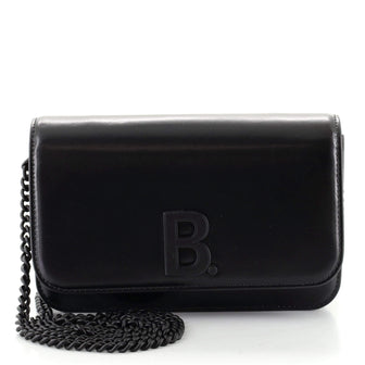 Balenciaga B Dot Wallet on Chain Leather