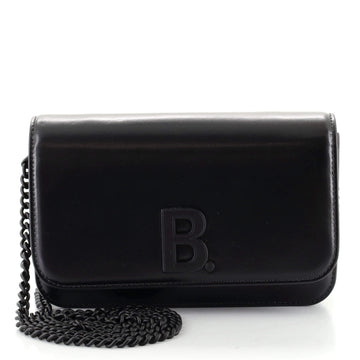 Balenciaga B Dot Wallet on Chain Leather