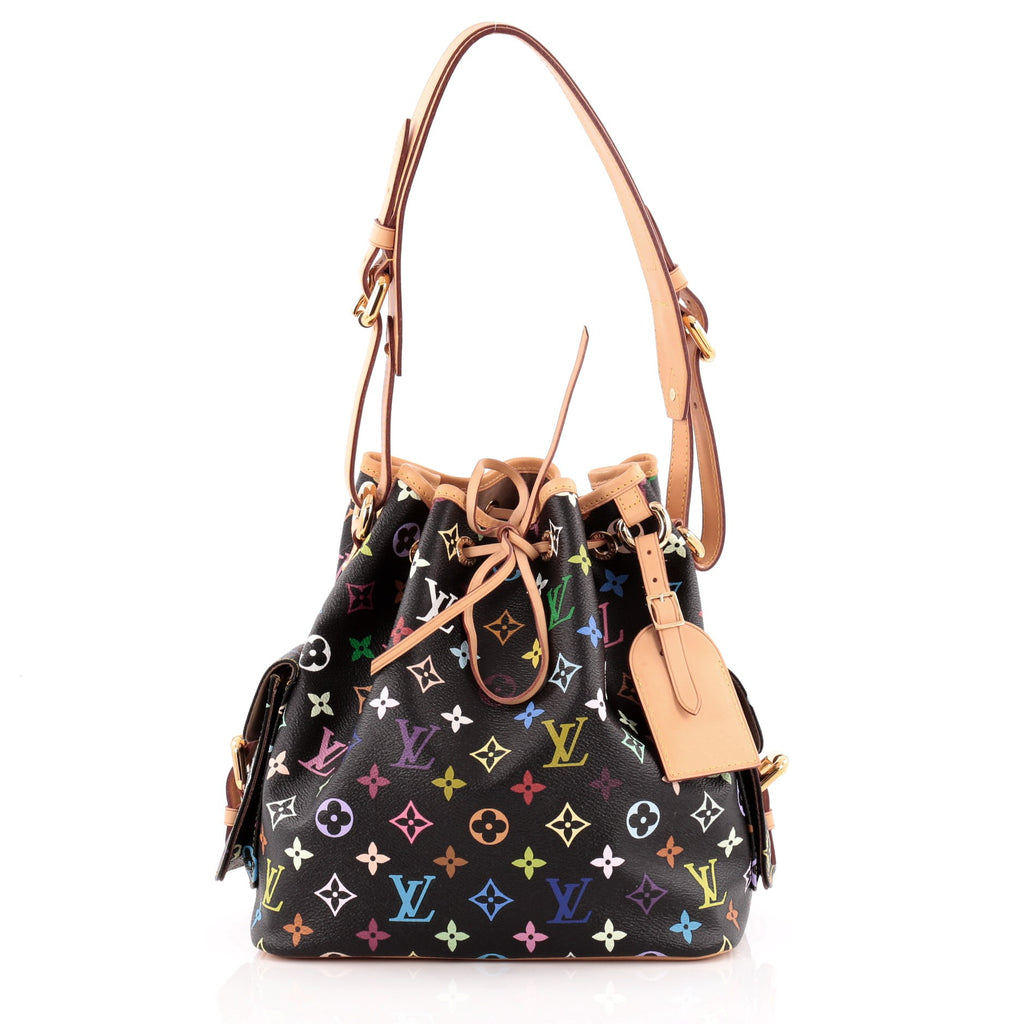 Louis Vuitton, Bags, Louis Vuitton Black Multicolor Petit No Handbag