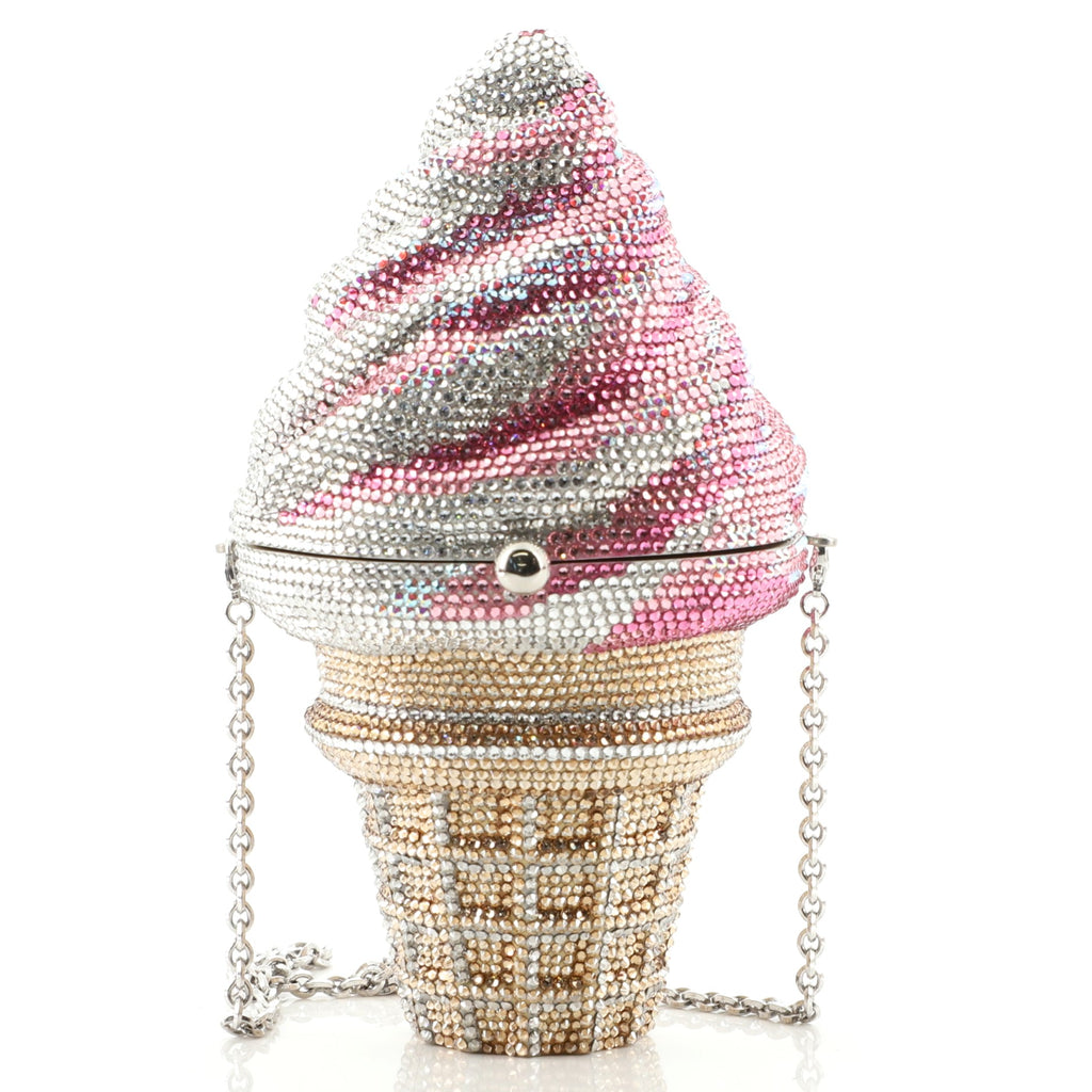 Judith Leiber Ice Cream Cone Minaudiere Crystal 111656