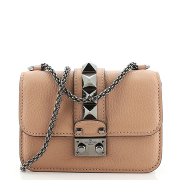 Valentino Glam Lock Shoulder Bag Leather Mini