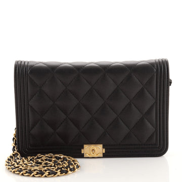 Chanel Boy Wallet on Chain Quilted Lambskin