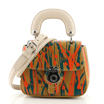 Burberry DK88 Top Handle Bag Printed Leather Mini