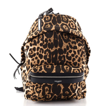 Saint Laurent City Backpack Printed Canvas Mini