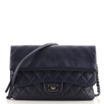 Chanel Paris-Salzburg Zip Multi-Flap Bag Quilted Lambskin Medium