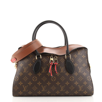 Louis Vuitton Tuileries Handbag Monogram Canvas with Leather