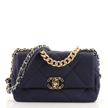 Chanel 19 Flap Bag Quilted Canvas Medium