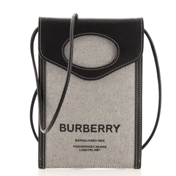 Burberry Phone Case Crossbody Canvas with Leather