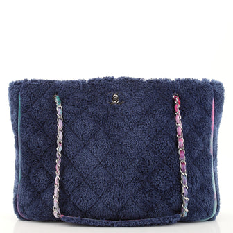 Chanel Shopping Tote Quilted Mixed Fibers Large