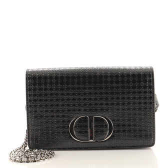 Christian Dior 30 Montaigne 2-in-1 Pouch Micro Cannage Metallic Calfskin