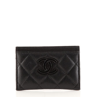 Chanel My Everything Card Holder Quilted Caviar