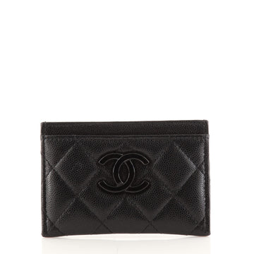 Chanel My Everything Card Holder Quilted Caviar