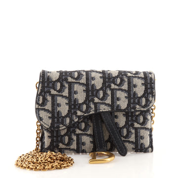 Christian Dior Saddle Nano Pouch Oblique Canvas
