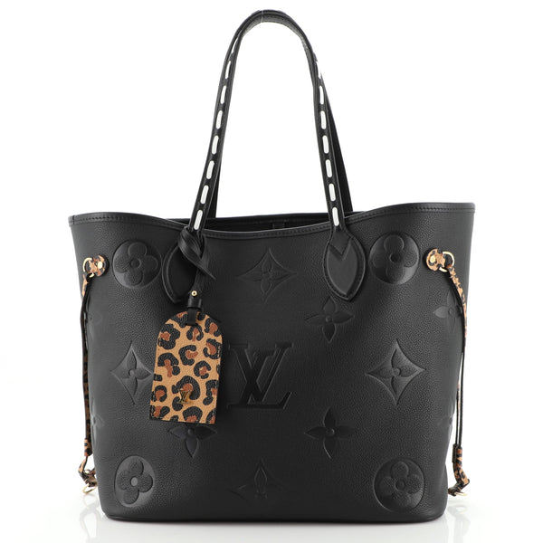 Louis Vuitton Neverfull NM Tote Wild at Heart Monogram Giant mm Black