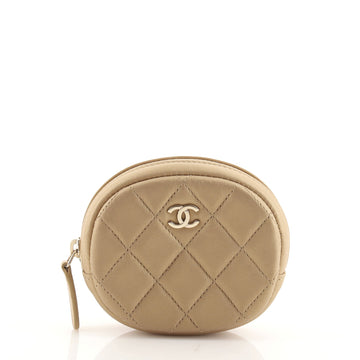 Chanel Classic Round Coin Purse Quilted Lambskin