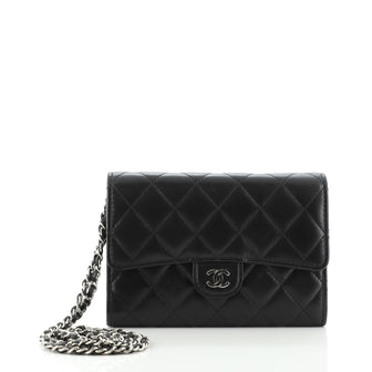 Chanel Classic Flap Wallet Crossbody Bag Quilted Lambskin Mini
