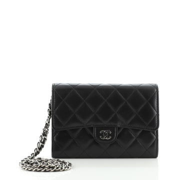 Chanel Classic Flap Wallet Crossbody Bag Quilted Lambskin Mini