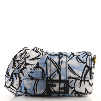 Fendi Baguette Convertible Belt Bag Printed Nylon Mini