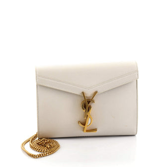 Saint Laurent Cassandra Chain Wallet Leather Mini