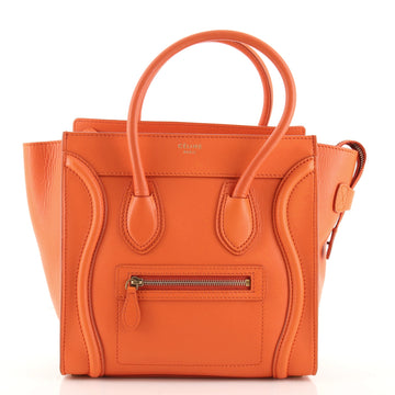 Celine Luggage Bag Smooth Leather Micro