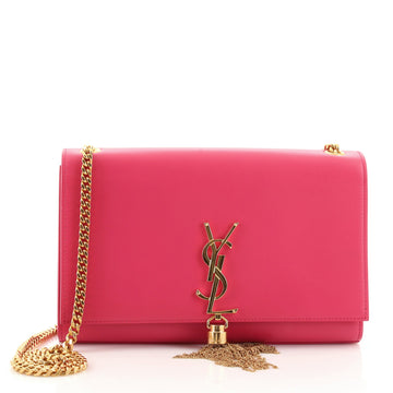 Saint Laurent Classic Monogram Tassel Crossbody Bag Leather Medium