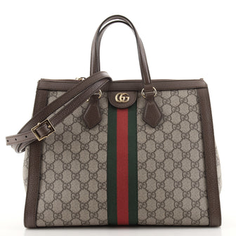Gucci Ophidia Top Handle Tote GG Coated Canvas Medium