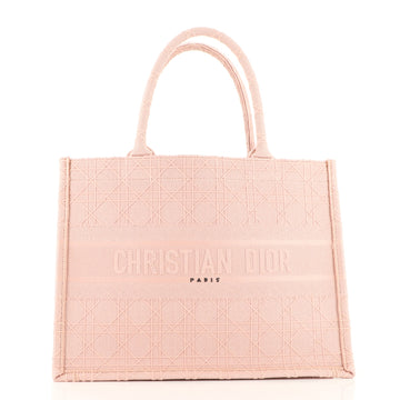 Christian Dior Book Tote Cannage Embroidered Canvas Small
