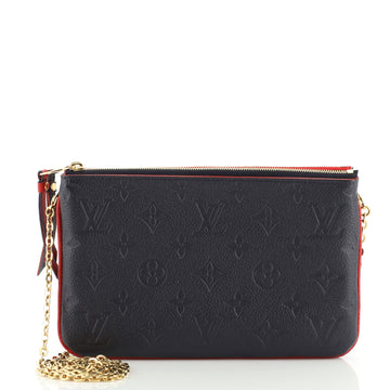 Louis Vuitton Double Zip Pochette Monogram Empreinte Leather