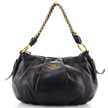 Prada Lux Chain Strap Hobo Soft Calf Medium