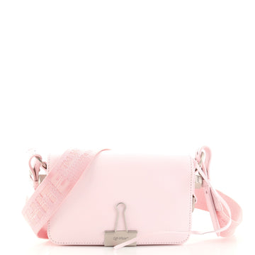 Off White Binder Clip Flap Bag Leather Mini