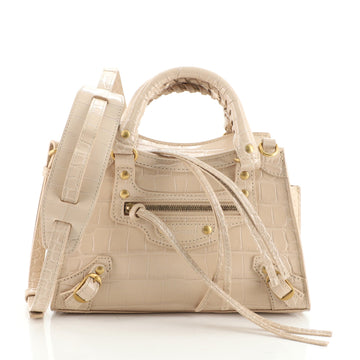 Balenciaga Neo Classic City Bag Crocodile Embossed Leather Mini