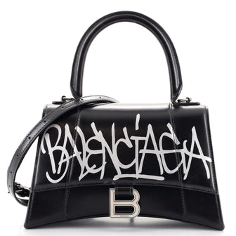 Balenciaga Hourglass Top Handle Bag Printed Leather Small
